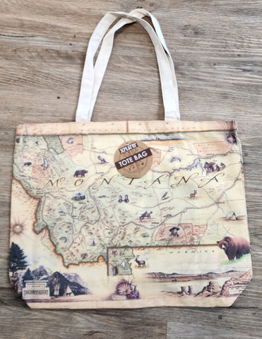 Montana Map Canvas Tote bag