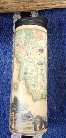 Montana map tumbler