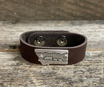 Mama and Cubs in MT leather cuff